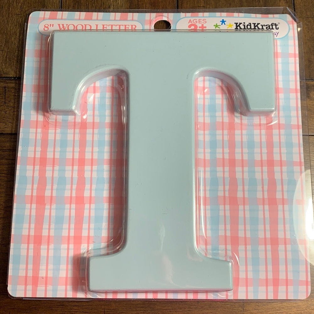 KidKraft 8” Wooden Letter T Blue